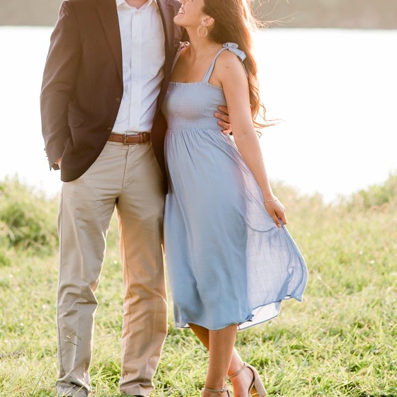 Lulu’s Looking Up Light Blue Smocked Tie-Strap Midi Dress Size XS - Picture 6 of 6